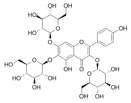 6-羟基山奈酚 3,6,7-三葡萄糖苷,分析标准品,HPLC≥95%
