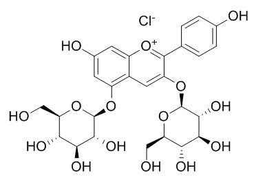 氯化天竺葵素-3,5-O-双葡萄糖苷,分析标准品,HPLC≥90%