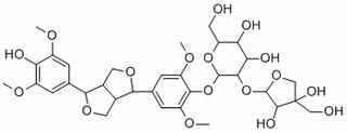 (-)-丁香树脂酚-4-O-β-D-呋喃芹糖基-(1→2)-β-D-吡喃葡萄糖苷,分析标准品,HPLC≥98%
