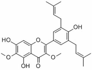 5,7,4'-Trihydroxy-3,6-dimethoxy-3',5'-diprenylflavone,分析标准品,HPLC≥98%