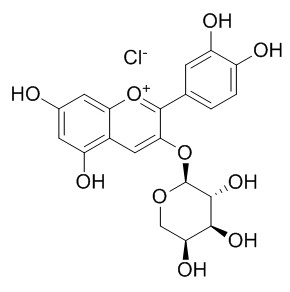 氯化矢车菊素-3-O-阿拉伯糖苷,分析标准品,HPLC≥95%